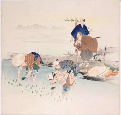Rice Planting by Ogata Gekko